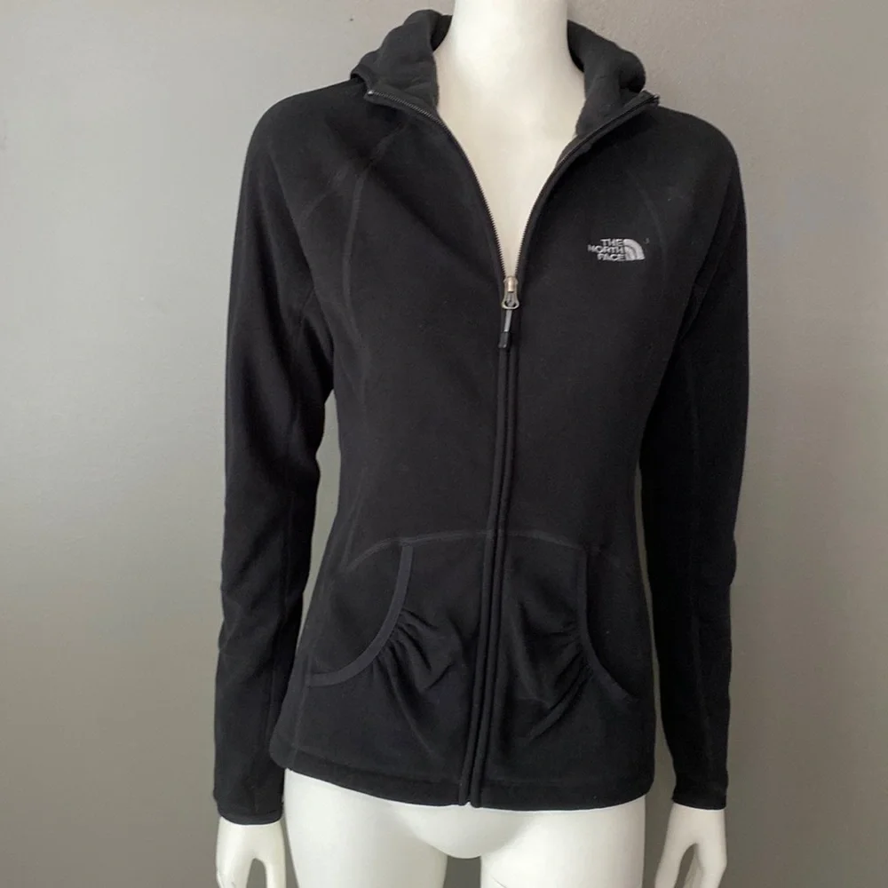 THE NORTH FACE Full Zip Up Fleece
Black Hooded Sweatshirt Hoodie
Women's Size SP